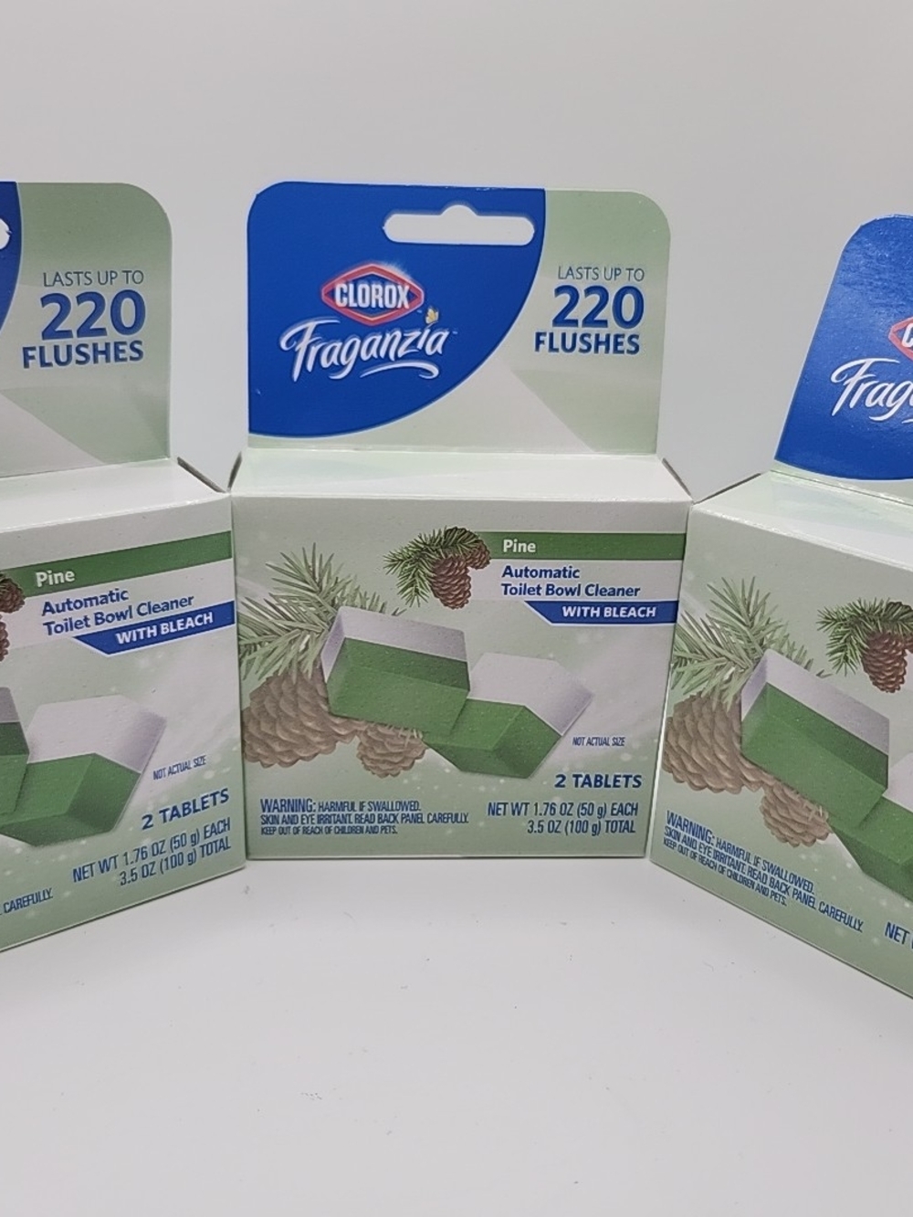 Clorox Pine Automatic Toilet Bowl Cleaner Tablets - lot of 3 pine scent